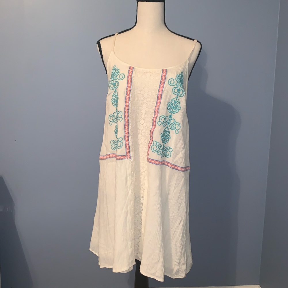 Flying Tomato Boho Embroidered Slip Dress